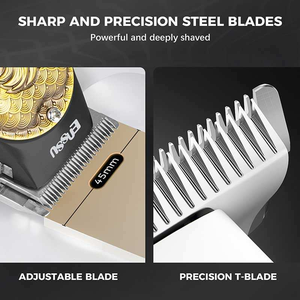 ワイヤレスバリカン＆ヘアトリマーセット（プラスチックハンドル、サロン用） - Product Image 6