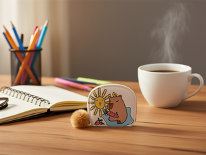 กระเป๋าใส่เหรียญรูปครึ่งวงกลมลายการ์ตูน 5 นิ้ว ปิดด้วยซิป กระเป๋าสตางค์ผ้าไม่ทอขนาดเล็กสำหรับทุกเพศ - Product Image 2