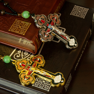 Chapelet de perles HT avec pièce maîtresse de médaille de Jérusalem et collier de chapelet catholique Crucifix pour femmes et hommes cadeau catholique - Product Image 3