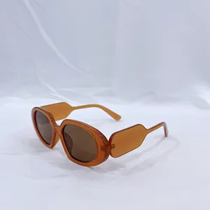 2024 Factory New Men's Women's Retro European American Style Oval Hawksbill Ins Cat Eye Street Fashion Sunglasses For Beach Wear