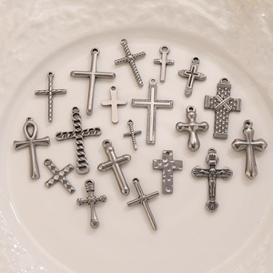 Pingente Cruz Crucifixo de Aço Inoxidável Estilo Punk para Correntes Grossas DIY, Componentes de Joias para Colares Góticos Streetwear - Product Image 2