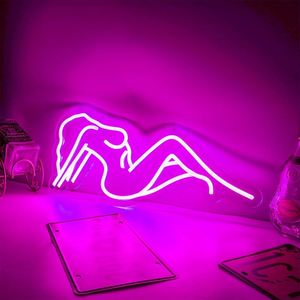 IPixel Sexy ragazza donna Custom Bud luce al Neon parete decorazione per la casa KTV Multi colore LED insegna al Neon per la decorazione del bagno - Product Image 1