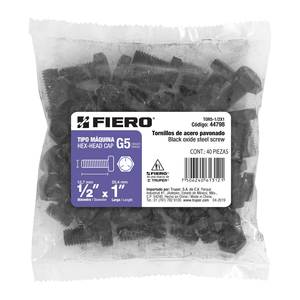 Fiero TOR5-1/2X1 Sac de vis à tête plate de grade 5 40 1/2 'X 1' Finition zinguée et oxyde noir - Product Image 1