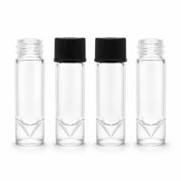 Flacon en verre conique de 1,5 ml pour aromathérapie, échantillon d'huile essentielle ou de parfum, avec bouchon à vis, pour présentoir de comptoir