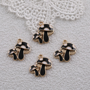 Cartoon Mushroom Zinc Alloy Pendant Charms DIY Jewelry Accessories Pink Blue <b>Red</b> Black Unisex - Product Image 3