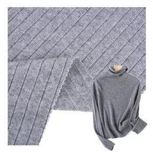 Özel rayon polyester naylon spandex örme kaşmir çekirdek  savlo sıkı kaburga dikiş tekstil geniş kaburga likra örgü kumaş