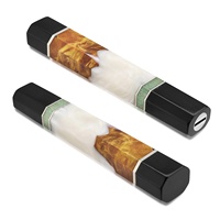 Manche de couteau japonais octogonal en bois de burl stabilisé et résine hybride, manches de remplacement pour couteaux de cuisine Gyuto Santoku
