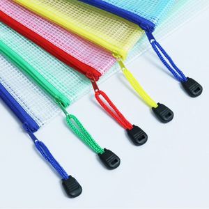 B5 B4 A3 A4 A5 A6 Clear Pvc Mesh <b>Organizer</b> Case Custom Logo Plastic Document Zipper Envelope Pouch <b>File</b> Folder Bags - Product Image 3