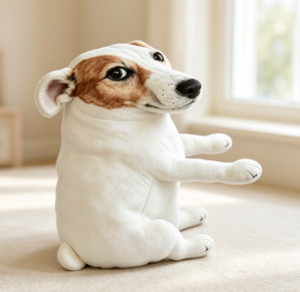 Ausgefallenes Hundekissen Abstraktes Skurriles Weißes Polyester-Hundekuscheltier <span class=keywords><strong>Jack</strong></span> Russell <span class=keywords><strong>Terrier</strong></span> Puppe Lustiges Geschenk - Product Image 3