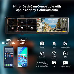 Dash Cam AI Carlover con Schermo da 10 Pollici 4K+1080P, CarPlay con Mirror Link, Visione Posteriore, CarPlay e Android Auto, Telecamera <span class=keywords><strong>DVR</strong></span> per Auto - Product Image 4