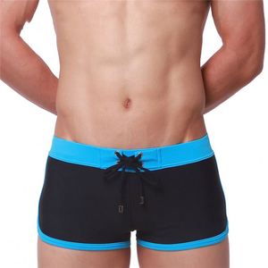 Manufacturer Custom Logo Printing Designer <b>Men</b> Swimwear Boxer Shorts Low Waist Solid Color Man Swim <b>Trunks</b> - Product Image 2