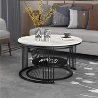 Ensemble de tables basses en métal de style luxe léger, minimalistes, modernes, multifonctionnelles, grandes et petites, emboîtables