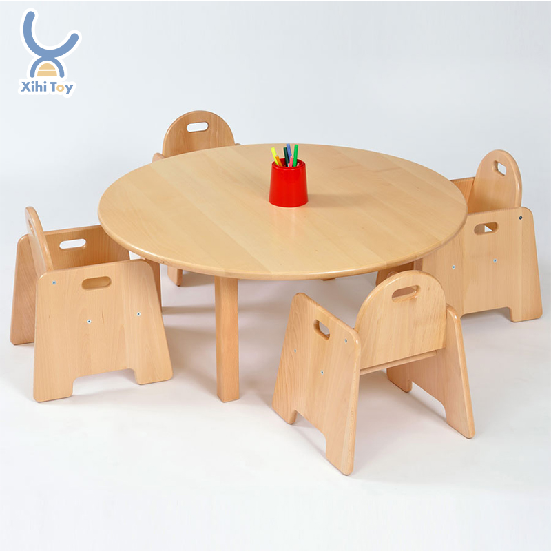 Лидер продаж, деревянный детский сад XIHA, набор мебели для детского сада, детского сада, учебный стол и стул