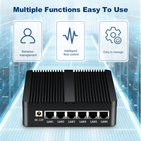 Router Firewall Sin Ventilador, Procesador Ce-leron J1900, Dispositivo de Red Linux Wifi Sim, 6 Puertos Ethernet, Mini Computadora Ubuntu