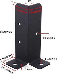 8 cái có thể điều chỉnh bài Neo chân đế Kit Heavy Duty gỗ hàng rào cơ sở Bracket Fit 1.5x1.52x22x44x4 bài viết - Product Image 3