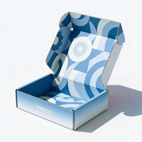 Boîtes pliantes personnalisées en carton ondulé écologiques et recyclables pour poudre libre, avec gaufrage et pelliculage mat, taille sur mesure