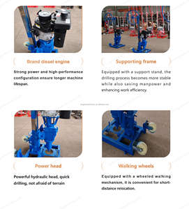 이동식 1 인 배낭 장비 20m XINGDA 기계 소형 채광 코어 드릴링 장비 기계 - Product Image 5