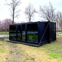 Maison de conteneur préfabriquée de luxe de 20 pieds, pliable pour le transport, bureau extensible avec design moderne