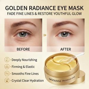 MOOLINSE Patchs Hydrogel Or pour les <span class=keywords><strong>Yeux</strong></span> à l'Avocat et au Collagène, 60 Patchs OEM, Raffermissants et Hydratants pour le <span class=keywords><strong>Contour</strong></span> des <span class=keywords><strong>Yeux</strong></span>, Lot en Gros - Product Image 3