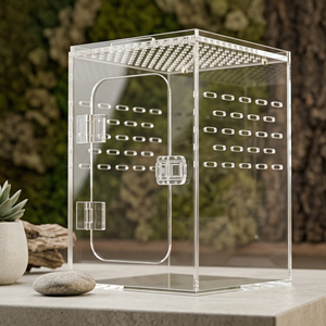 <span class=keywords><strong>Terrarium</strong></span> transparent en acrylique résistant à l'eau <span class=keywords><strong>pour</strong></span> l'élevage ventilé de reptiles arboricoles et paysages désertiques - Product Image 6