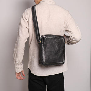 Sac à bandoulière décontracté en cuir véritable souple pour <span class=keywords><strong>homme</strong></span>, sac messager, <span class=keywords><strong>porte</strong></span>-documents - Product Image 3