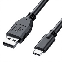 Cable USB 2.0 de 20A Macho a Tipo-C con Carga Rápida de 3A y Transferencia de Datos, 1 Metro de Largo, Material de PVC