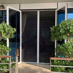 Puerta moderna <span class=keywords><strong>de</strong></span> <span class=keywords><strong>mosquitera</strong></span> retráctil antimosquitos con <span class=keywords><strong>marco</strong></span> <span class=keywords><strong>de</strong></span> aleación <span class=keywords><strong>de</strong></span> <span class=keywords><strong>aluminio</strong></span>, ventana <span class=keywords><strong>de</strong></span> pantalla plegable deslizante - Product Image 5