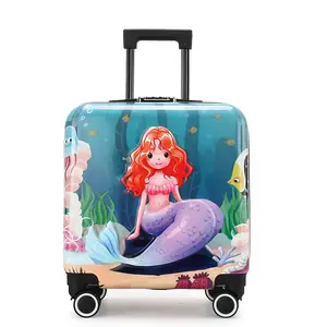 Hot Sale Boy Girl Airport Travel Light Trolley Suitcase Cartoon Cute Waterproof Rolling Children Suitcase