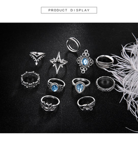 Anillo de plata con diseño para mujer, joyería sencilla a la moda, <span class=keywords><strong>anillos</strong></span> apilables chapados en oro, con estilo - Product Image 3