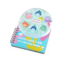 Carnet de notes rotatif personnalisé avec impression couleur, couverture rigide découpée, écologique, pour enfants