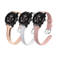 Bracelet en cuir fin pour Samsung Galaxy Watch Active 2 40mm 44mm Classic 42mm 46mm, bracelet vintage