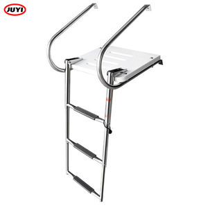 Escalera de lanzamiento de lancha rápida de acero inoxidable, escalera de lanzamiento telescópica plegable antideslizante, peldaños de escalera de embarque - Product Image 1