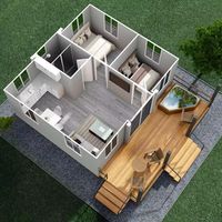 Maison conteneur modulaire pliable à assemblage rapide, avec structure galvanisée durable, pour hébergement temporaire de chantier