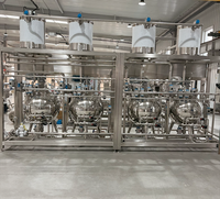Chaudière sphérique à triple cuve pour lait de soja en acier inoxydable 304, machine à chauffage à vapeur pour ligne de production de tofu