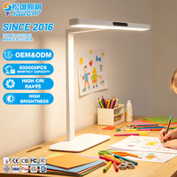 Lampe de bureau LED 48W à double source lumineuse 1710LM, protection oculaire, commande tactile radar, 4000K Ra95, anti-éblouissement, sans scintillement, pour étude et bureau