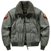 Veste universitaire pour homme avec patch brodé, fermeture éclair, col rabattable, doublure en polaire, vêtement d'extérieur