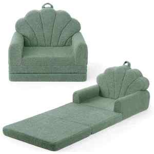 Sofá Convertible Moderno con Funda de Tela Lavable, Cómodo Sillón <span class=keywords><strong>Plegable</strong></span> para Dormitorio, Hospital, Niños Pequeños, Cómodo Reposapiés para Sala de Estar - Product Image 1