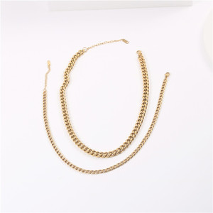Joolim – collier en acier inoxydable, chaîne cubaine, bijoux tendance, vente en gros, collier en or - Product Image 3