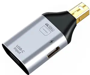 USB-C Type-C Femelle Source Entrée vers Mini Displayport DP Mâle Sortie HDTV 4K 60hz 1080P Adaptateur e & Laptop
