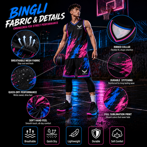 Suministro del Fabricante, Venta al por Mayor, <span class=keywords><strong>Serie</strong></span> Tier Support Break Your Limit, Diseño Vivid Pink Blue Drip Glow, Personalizado, Transpirable, 100% - Product Image 3