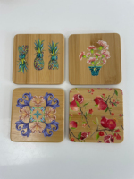 Sous-verre rond en bois de pin naturel, tapis de boisson gravé au laser avec slogan amusant, support de tasse à thé ou café en bois, décoration de table écologique