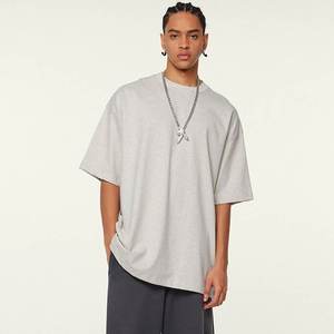 T-shirt pour homme de haute qualité 240 g/m² 100 % coton lourd - T-shirt vierge surdimensionné avec impression personnalisée et broderie de slogan - Product Image 4