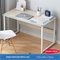 Petit bureau d'ordinateur pour chambre à coucher, table d'étude simple pour maison de location