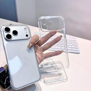 Funda transparente de material suave, adecuada para la funda del teléfono Apple 17 Pro Max, para iPhone 16/15/14, a prueba de golpes. - Product Image 1