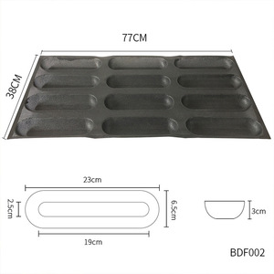 12 Cavity Silform Baguette <b>Baking</b> Pan, French Bread <b>Silicone</b> Perforated Baguette <b>Baking</b> Pan - Product Image 1