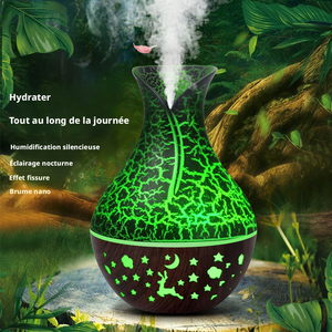 Humidifier Mini Plastik Motif Kayu 150ml, Tenaga USB, Senyap untuk Mobil & Meja (Sampel Gratis) - Product Image 6