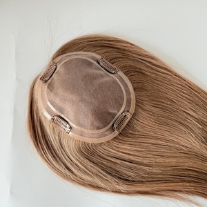 Perruques pour femmes 5.5*6.5 Mono, cheveux naturels, pour cheveux clairsemés, toupet féminin, couleur naturelle, densité 130% # 8 - Product Image 4