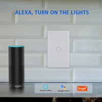 Série d'interrupteurs et de prises muraux tactiles intelligents Hooanke, panneau en verre trempé 100-240V, commande vocale, variateur d'intensité, interrupteur pour rideaux et ventilateurs