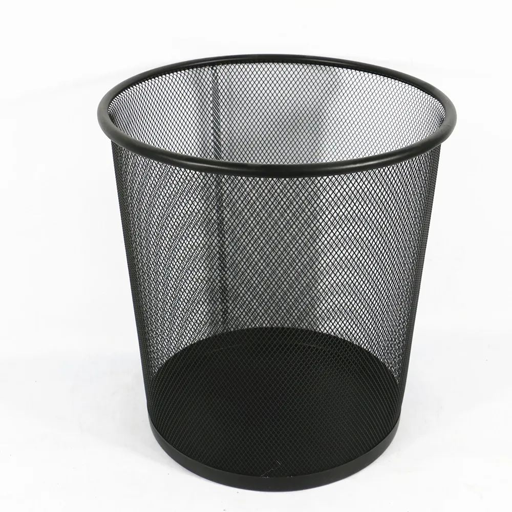 Recycling Bin Garbage Waste Baskets for Office Home Wire Trash Can Mesh Round Open Top Wastebasket