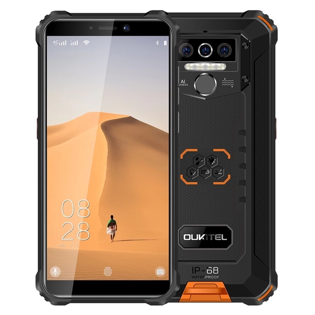 OUKITEL WP5 5.5 Inch 4G Rugged Smartphone IP68 Waterproof MT6761 Quad Core Mobile Phone 4GB 32GB 8000mAh Cellphone Triple Camera